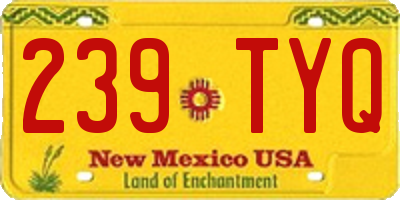 NM license plate 239TYQ