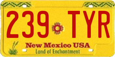 NM license plate 239TYR