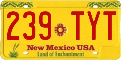 NM license plate 239TYT