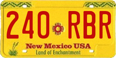 NM license plate 240RBR