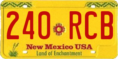 NM license plate 240RCB