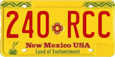 NM license plate 240RCC