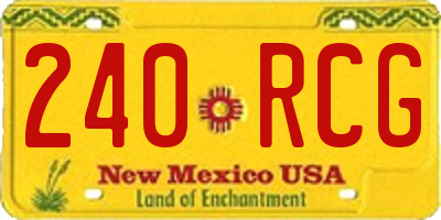 NM license plate 240RCG