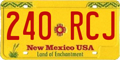 NM license plate 240RCJ