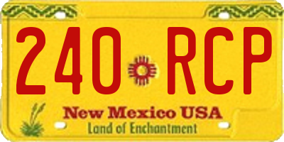 NM license plate 240RCP