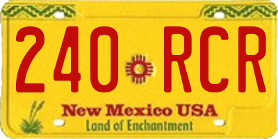NM license plate 240RCR