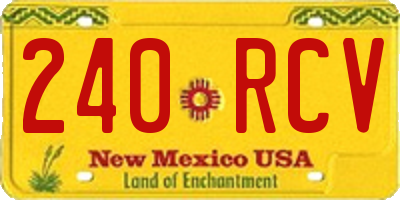 NM license plate 240RCV