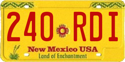 NM license plate 240RDI