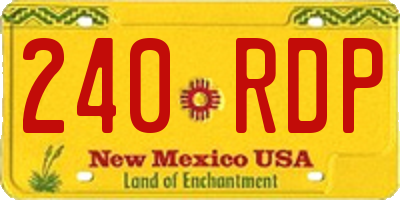 NM license plate 240RDP