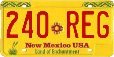 NM license plate 240REG