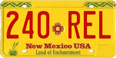 NM license plate 240REL