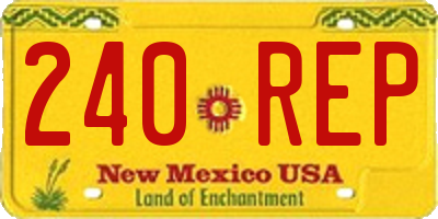 NM license plate 240REP