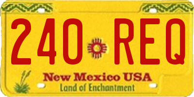 NM license plate 240REQ