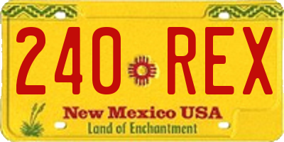 NM license plate 240REX