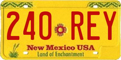 NM license plate 240REY