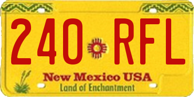 NM license plate 240RFL