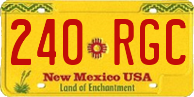 NM license plate 240RGC
