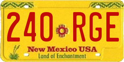 NM license plate 240RGE