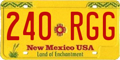 NM license plate 240RGG