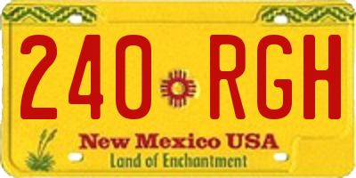 NM license plate 240RGH