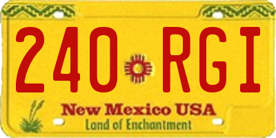 NM license plate 240RGI