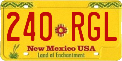 NM license plate 240RGL