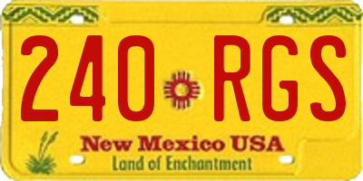 NM license plate 240RGS