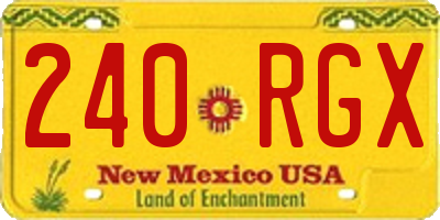 NM license plate 240RGX