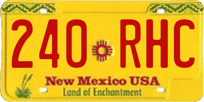 NM license plate 240RHC