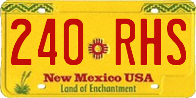 NM license plate 240RHS
