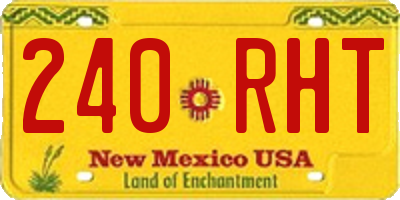 NM license plate 240RHT