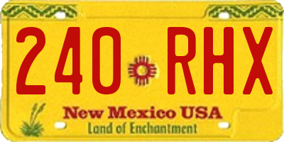 NM license plate 240RHX
