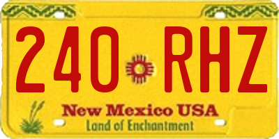 NM license plate 240RHZ