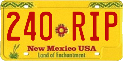 NM license plate 240RIP