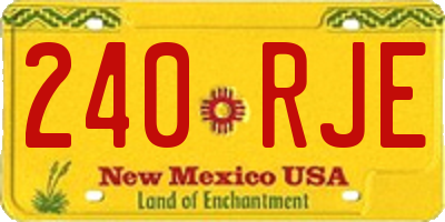 NM license plate 240RJE