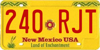 NM license plate 240RJT