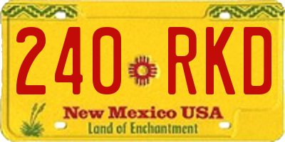 NM license plate 240RKD