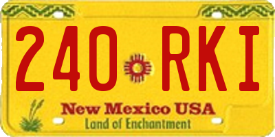 NM license plate 240RKI