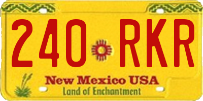 NM license plate 240RKR