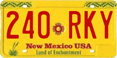 NM license plate 240RKY
