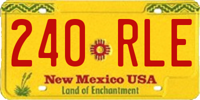 NM license plate 240RLE