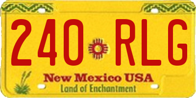NM license plate 240RLG