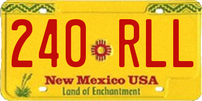 NM license plate 240RLL