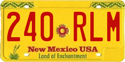 NM license plate 240RLM