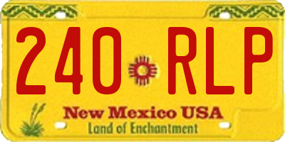 NM license plate 240RLP
