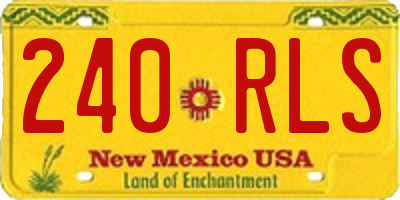 NM license plate 240RLS