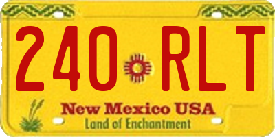NM license plate 240RLT