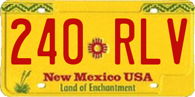 NM license plate 240RLV
