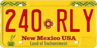 NM license plate 240RLY