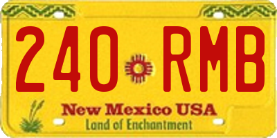 NM license plate 240RMB